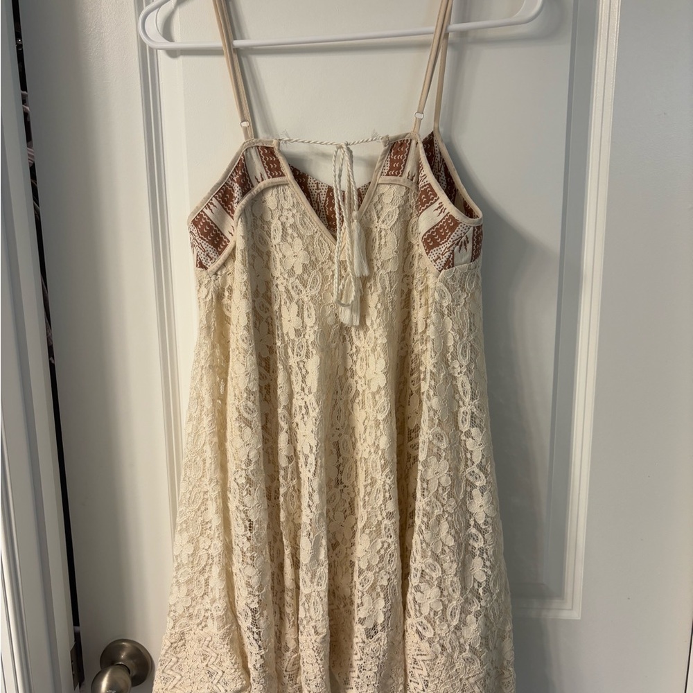 Flying Tomato Cream and Brown Lace Sundress - Picture 2 of 2